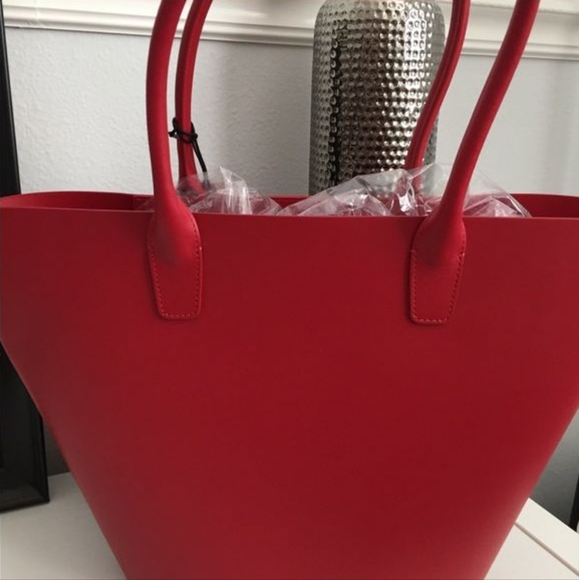 Nwt $995 Mansur Gavriel Triangle Calf Leather bag - Picture 6 of 16